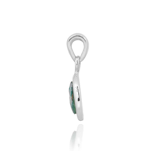 Classic Oval Silver Roman Glass Pendant